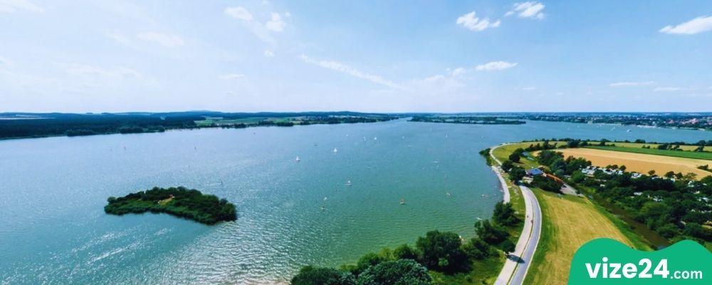 Altmühlsee Gölü Ansbach su sporları ve doğa