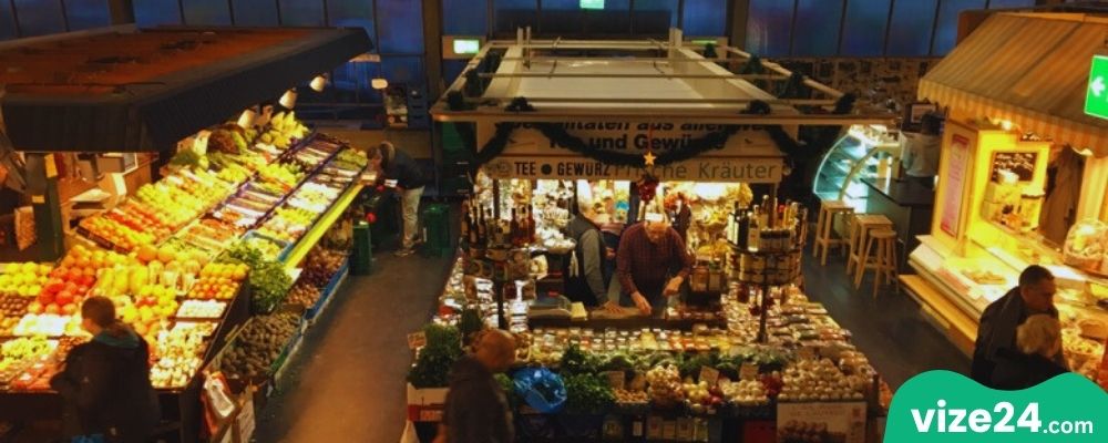 Kleinmarkthalle Frankfurt yerel pazar