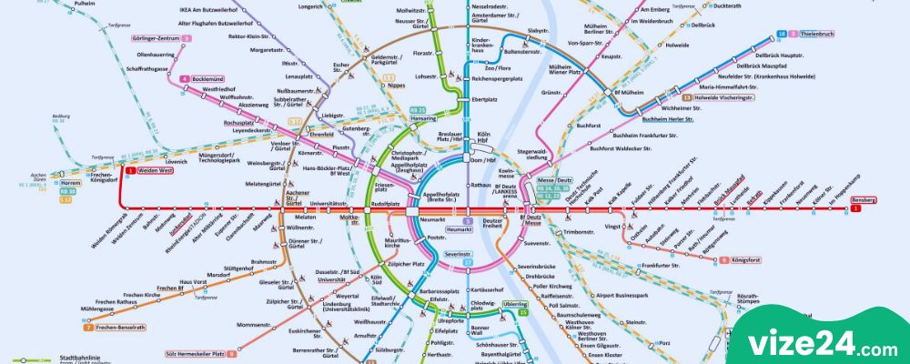 Köln U-Bahn metro istasyonu