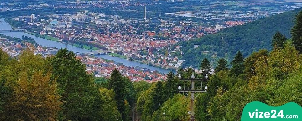 Königstuhl Heidelberg orman yürüyüş parkuru ve doğa manzarası
