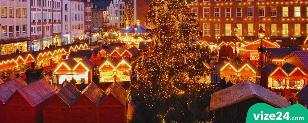 Düsseldorf Weihnachtsmarkt Noel pazarı