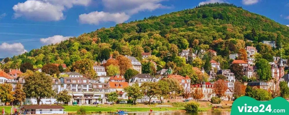 Odenwald Heidelberg yakınları doğa yürüyüş parkurları ve orman manzarası