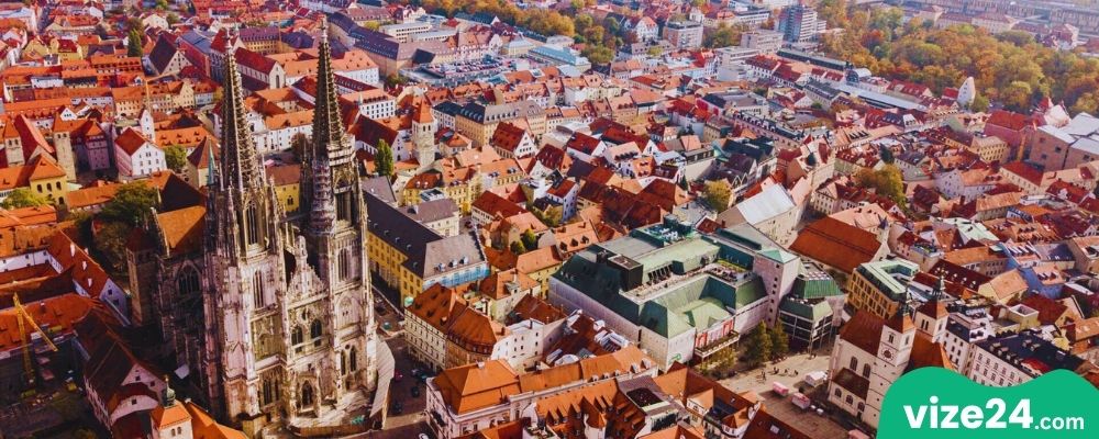 Regensburg tarihi şehir merkezi