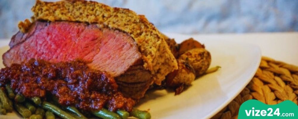 Senfrostbraten Düsseldorf hardal soslu et yemeği