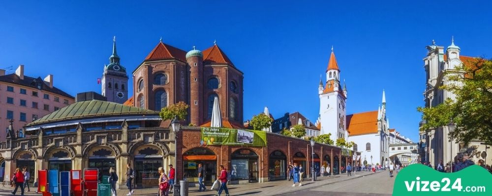 Viktualienmarkt çiçek pazarı