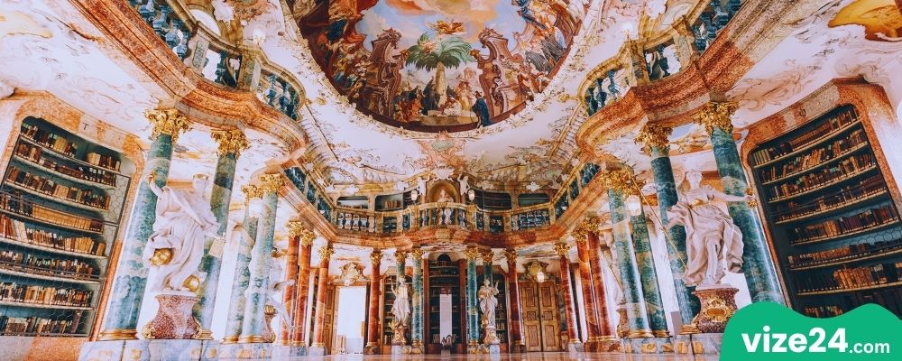 Wiblingen Abbey bahçeleri Ulm doğa ve tarih manzarası