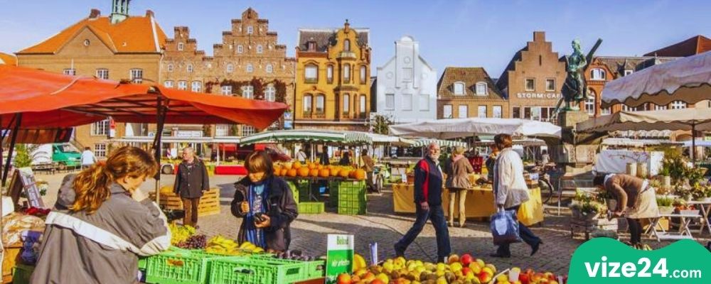 Düsseldorf haftalık pazar alanı
